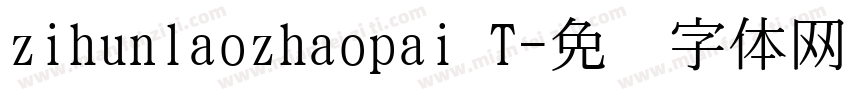 zihunlaozhaopai T字体转换